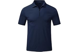 MoFiz Men's Polo Shirts Short Sleeve Casual Golf Work Top Moisture Wicking Sports Fitness Hiking Polo T-Shirt
