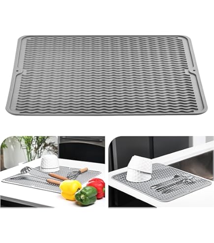 Sottopentola In Silicone SUPER KITCHEN 30x23cm - Grigio, Resistente Al Calore, Multiuso - Foto 9