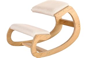 Predawn Sedia Ergonomica Posturale, Sedia Posturale, Sedia Per Inginocchiarsi, Sedia Per Ginocchia, Legno & Cuscino Lino, Allevia Dolore alla Schiena/Collo & Migliora Postura (Quercia Bianca)