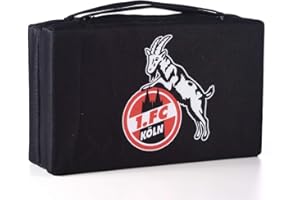 KÖLN COLOGNE 1. FC Köln Klappsitzkissen schwarz, Sitzkissen, Kissen, Stadionkissen - Plus Lesezeichen I Love Köln