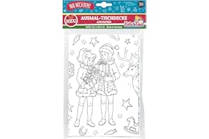 ‎JEKA Mal Mich Bunt Ausmal-Tischdecke aus Papier Bibi & Tina Weihnachten