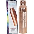 KALARATRI COPPER BOTTLE Pure Copper Water Bottle 34 Oz Copper Bottle Water with Lid – Ayurvedic Copper Water Bottle – Copper Water Vessel (Without Pitambari Powder)