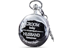 FJ FREDERICK JAMES Best Man/Groom/Groomsman/Usher/Father of The Bride & Groom - Gifts - Wedding Pocket Watches