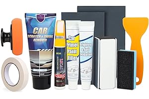 23GUANYI Kit de Pintura de Retoque Coche Reparación de Arañazos para , para Retocar Pintura Coche, Primer y Barniz, Reparación de Arañazos de Ramitas , Arañazos de Clavos, Oxidación por Desgaste ( Negro)