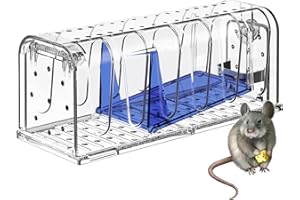 Elezenioc Mausefalle Lebend, Lebendfalle Maus, Innovative Hochsensitive Lebendfalle Maus,Tierfreundliche Hygenische Mäusefalle mit Doppeltüren,Keiner Kontakt mit Mäusen,Quick Release Ausgang