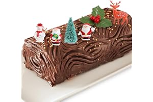 BOOMTOP 6pz Decorazione Torta Natale Natalizia Cake Topper Torta Natalizio Babbo Natale Renna Pupazzo Albero di Natale Agrifoglio Natalzio in Plastica per Decorazione Torta Cupcake Festa di Natale
