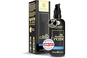 ‎KAPUA NATURALS BIO Hyaluron Creme Gesicht hochdosiert 100ml + Arganöl + Aloe Vera + Kokosöl • 100% Vegan & BIO • Naturkosmetik Made in Germany ✓ Anti Falten Creme ✓ Feuchtigkeitscreme Anti-Aging Tages- &Nachtcreme