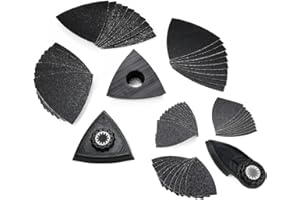 Fein Best of Starlock Sanding (63 teiliges Zubehör-Set für Multitools, Aufnahme Starlock, 2 Schleifplatten, 1 Schleiffinger, Schleifblätter K 60, 80, 120) 35222967040