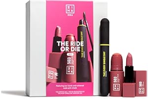 3INA MAKEUP - The Ride or Die Kit - Kit Maquillaje - Lipstick 503 + No-Rules Stick 503 + Every Single Day Mascara 900 - Labial + Colorete + Mascara - Set Regalo - Vegan - Cruelty-Free