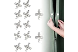 VCSJW 24 Stück Vorhang Magnet,Magnete für Vorhänge,Magnet Vorhang,Gardinen Zubehör,Vorhang Verschluss Magnet,Raffhalter Magnetisch für Schlafzimmer Wohnzimmer Büro,Verhindern Licht Austreten Lassen (2cm)