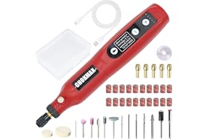 CHOKMAX Mini Multifunktionswerkzeug, 3.7V 5-Geschwindigkeiten Akku Mehrzweckschleifmaschine mit 42 Teilen Zubehör, LED Arbeitsscheinwerfer vorne Elektrisches zum Polieren, Reinigen und Gravieren