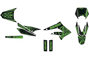 GRAPH COVER Deko-Set für Motorrad Cross Derbi X-Treme 50 von 2010 bis 2017, Transor, grün