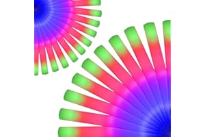 Easymaidi 12PCS Glow Sticks Bulk, Foam Glow Sticks, Led Light Up Sticks with 3 Modes Flashing Glow in the Dark Party Supplies for Weddings, Birthday,Concert, Parties, Camping, Sporting Events (12pcs)