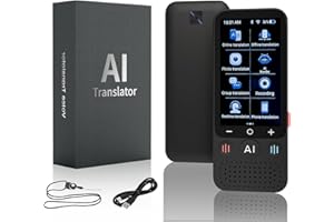 LivElect Translator Device, Instant Translator No WiFi, 139 Languages Two Way Real-Time Voice Translation, WiFi&Offline&Photo&Bluetooth Supported, AI Portable Translation for Travel Business Learning