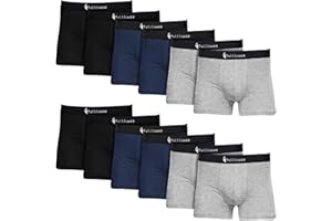 Fullluwaa Boxer Homme Coton Lot de 12 Calecon Homme Boxers Homme Lot Caleçon Homme Calecons Hommes Noir Multicolore s m l XL XXL 3XL 4XL