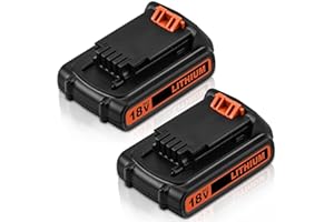 TOPBATT 2 pieces 3000mAh Replacement Battery for Black Decker 18V 3.0Ah Battery BL2018 BL1518 LBXR20 LBXR2020-OPE LB20 LBX20 BL2018-XJ 194205-3 194309-1 194204-5 196399-0 196673-6 LXT-400