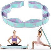 HJZHII Yoga Stretching Band with 8 Loops, Yoga Stretching Strap, Fitness Bands, Fitness Stretch Band with Loops, Stretch Stra
