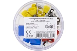 SeKi 313611 tulejki do żył podwójnych, 4,0-16,0 mm², bez
