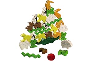 HABA 3678 Animal Upon Animal - Classic Wooden Stacking Game Fun for The Whole Family- English version (Made in Germany)