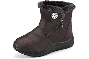 Gaatpot Botas de Nieve para Niños Invierno Calentar Forradas Botines Niña Niño Impermeables Planas Botas Suave Antideslizantes
