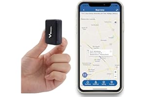 ZEERKEER Micro GPS Tracker Magnet Realtime Mini GPS Locator Real Time Satellite Portable Location Tracker 1500mAh Akku,Geo-Fence Alarm Kostenlose App für Kinder Motorrad Auto