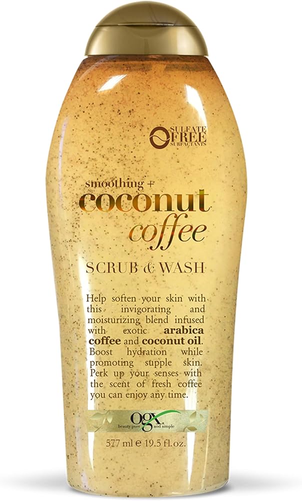 OGX Smoothing Coconut Coffee Scrub & Wash 577ML