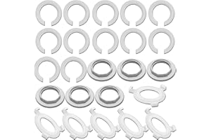 Alinw 24 Pcs Lamp Shade Reducer Ring, E27 to E14 Lampshade Light Lamp Shade Reducer Adapter Ring Rings for Lampshade Adaptor Replacement Fittings