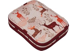 Dickly Durable Portable Tricot Crochet de Rangement étanche Outils de Tricot étui Accessoires de Couture Organisateur, Cerf Rouge