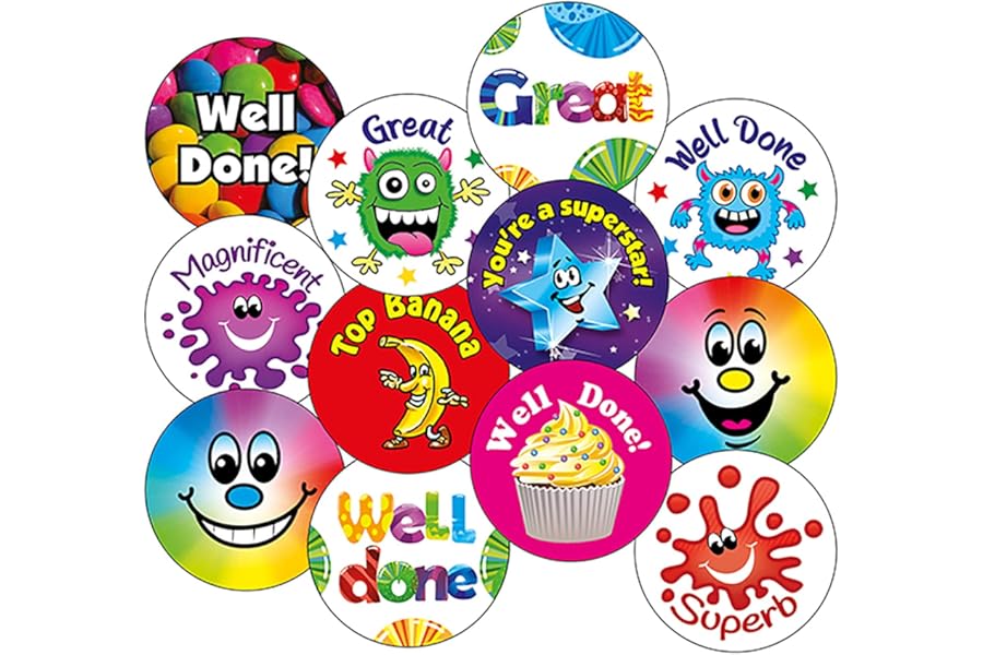 160 Mixed Scented Smelly Motivational Childrens Pupils School Teachers Reward Stickers Pack Primary Teaching Services