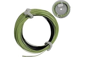 SHADDOCK FISHING Fly Line - Punta de fregadero de 100 pies, 3 ips, peso hacia adelante, línea de mosca flotante suministrada con 2 bucles soldados para pesca con mosca (WF-7F/S)
