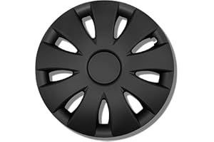 ‎KUGLO Radkappen schwarz matt 14 Zoll - Radzierblenden für Stahlfelgen - Alufelgen Look Radblenden Für die meisten Marken und Felgen - Europäisches Produkt aus recyceltem Kunststoff - 4er Set Zierkappen