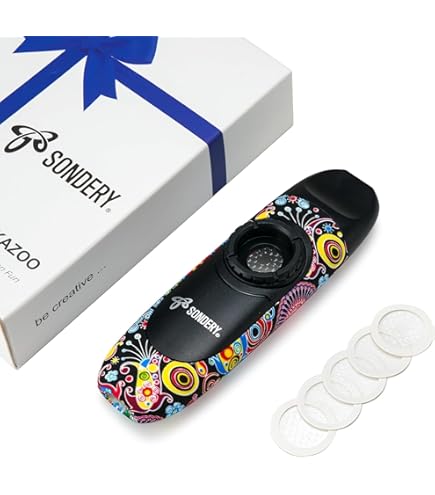 Harmonica Enfant LT Easiyl 1 Jeu D'instruments Kazoo Orff En Bois Compagnon Musical Kazoo Pour Guitare, Ukulélé Violon, Accompagnement De Piano Avec Membrane Incluse 103 X 25 X 15 Mm Ukulele Enfants