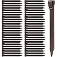 50 Pcs Plastic Ground Stakes 9.6 Inch Landscape Edging Stakes Tent Pegs Spikes for Campings Outdoor Edging and Terrace Board and Garden Lawn, Sturdy Canopy Stakes for Sand Beach Woods(Brown)