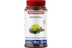 SUPERDIET - RHODIOLA – Résistance au stress – Phytothérapie – Fabrication Française – 80 gélules