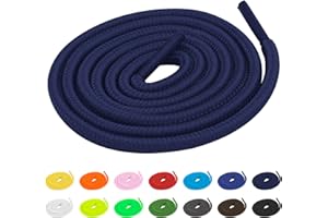 TBOC Lacci Laccetti Stringhe [Tondi] Laccio [90-120-140 cm] Scarpe Sneakers Scarponi Stivali | Compatibile con Alexander Mcqueen Nike Air Force Jordan Dr Martens Adidas Converse Bambini Adulti