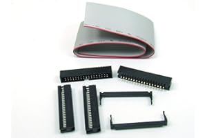 POPESQ® - IDC KIT 34 broches/pin DROIT/Straight + 30 cm câble plat/Ribbon cable connecteur mâle-femelle Header #A900