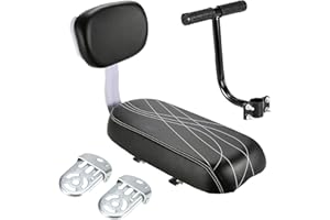 Kakbrt Siège Sécurité pour Enfant,Accessoires de Siège Vélo, Comprenant Coussin et Dossier, Accoudoirs de Repose-Pieds, Vélo Pièces Accessoires Sièges,Dossier en éponge Douce