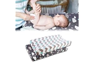Ardentity 2pack Matelas à Langer Bebe, BéBé à Imprimer Cartoon, Couvre-Matelas à Langer en Tissu Fin,Housses Matelas à Langer Douces pour bébé,16 32 Pouces