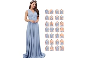 Y WJING YI JIA Womens Infinity Bride Dress Wedding Dresses for Women Formal Dresses Bridal Party Dresses for Women Bridesmaid Dress Ladies Maxi Dress with Bandeau Top