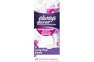 ALWAYS DISCREET Always - Discreet Protège-Slips Fuites Urinaires, Long Plus - 24 Pièces