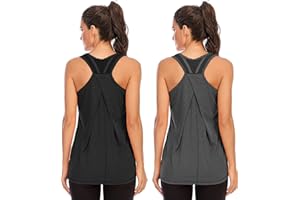 Nekosi Damen Yoga Fitness Tank Top Locker Mädchen Sportshirt Training Jogging Running Shirt Ärmelloses Mesh Zurück Sportbekleidung