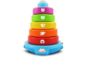 BEST LEARNING Jeu à empiler Jouet d'activité éducative pour Les bébés Bébés de 6 Mois et Plus pour Les bébés [Langue du Jeu : Anglais]