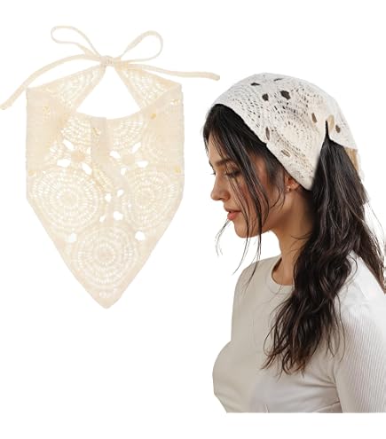 3 Bandane Elastiche Da Donna In Stile Bohémien – Foulard Triangolari Tinta Unita – Turbante Largo Per Capelli – Bianco, Rosso, Grigio