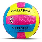 Hsport Softtouch Voleybol Topu Resmi Boyut No: 5 Premium Dikişli &Ccedil;ift Astarlı İ&ccedil; ve Dış Mekan i&ccedil;in Ma&ccedil; ve Antrenman Topu (Pom