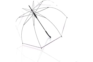 derby Doppler Hit long parapluie - transparent, automatique, stable et coupe-vent - forme de cloche - Violet