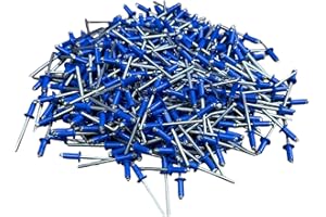 kIT 150 Rivetti VITFER Rivetti per targa auto moto blu a fiore 4.8x12 kit 150 pezzi