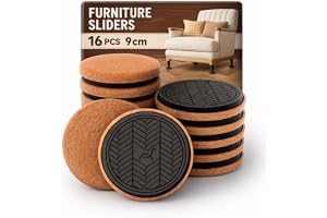 PISAO Möbelglidare Möbeltassar Brun 16 pack – 9 cm Extra tjocka filtglidare