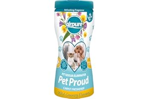 airpure PET Proud Carpet Freshener, Odour Eliminator, Flowers Fragrance, White