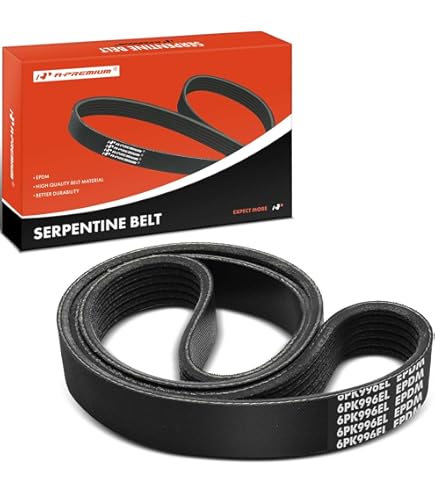 A-Premium Stretch Fit Serpentine Drive Belt Compatible With Ford & Lincoln Cars - Explorer 2013-2019, Fusion 2013-2020, Edge 2016-2018, Taurus - View #2