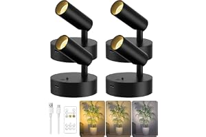 GOODEA Trådlös LED-spotlight för inomhusbruk, 3 färger och ljusdämpning